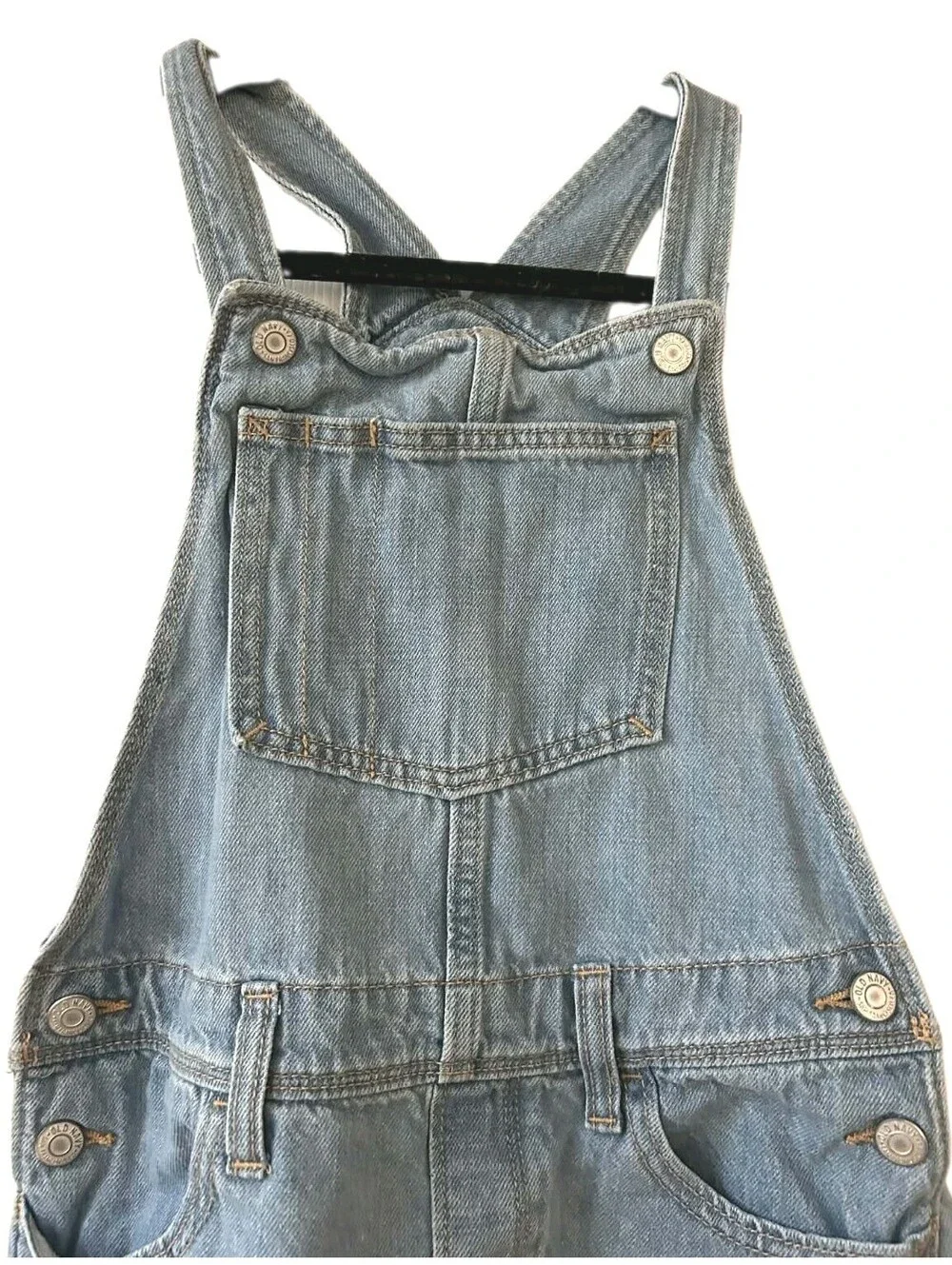 Old Navy Girl's Jean Dip-dyed Shirtail Fades Blue to White at Frayed Hem Size 14